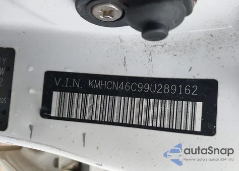 2009 Hyundai Accent Gls z USA, uszkodzony, nr VIN KMHCN46C99U289162